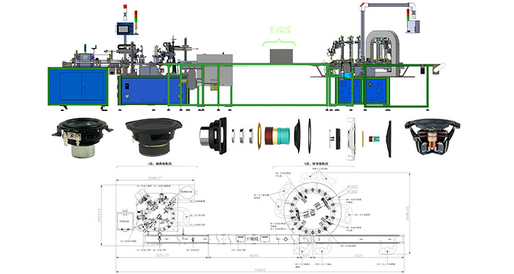 第五代多媒体扬声器自动装配线